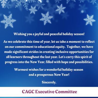 CAGC Holiday Message